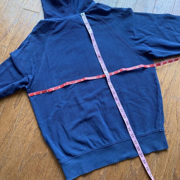 Lacoste Embossed Crocodile Pullover Hoodie Blue Small - Picture 4 of 4